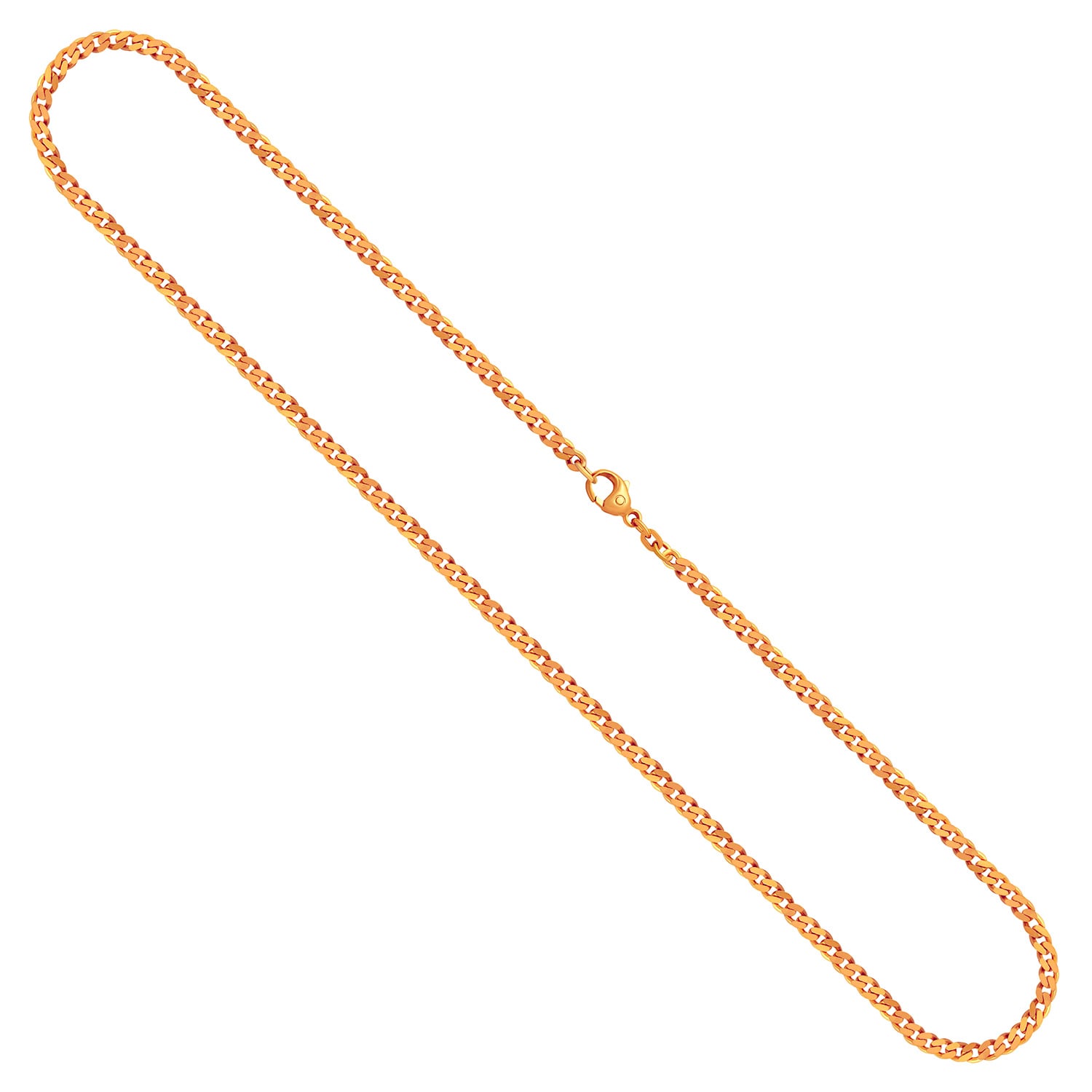 Goldkette als Panzerkette flach in Gelbgold 333 / 8K, 45 cm lang, 2,7 mm breit, Gewicht ca. 7.3 g.