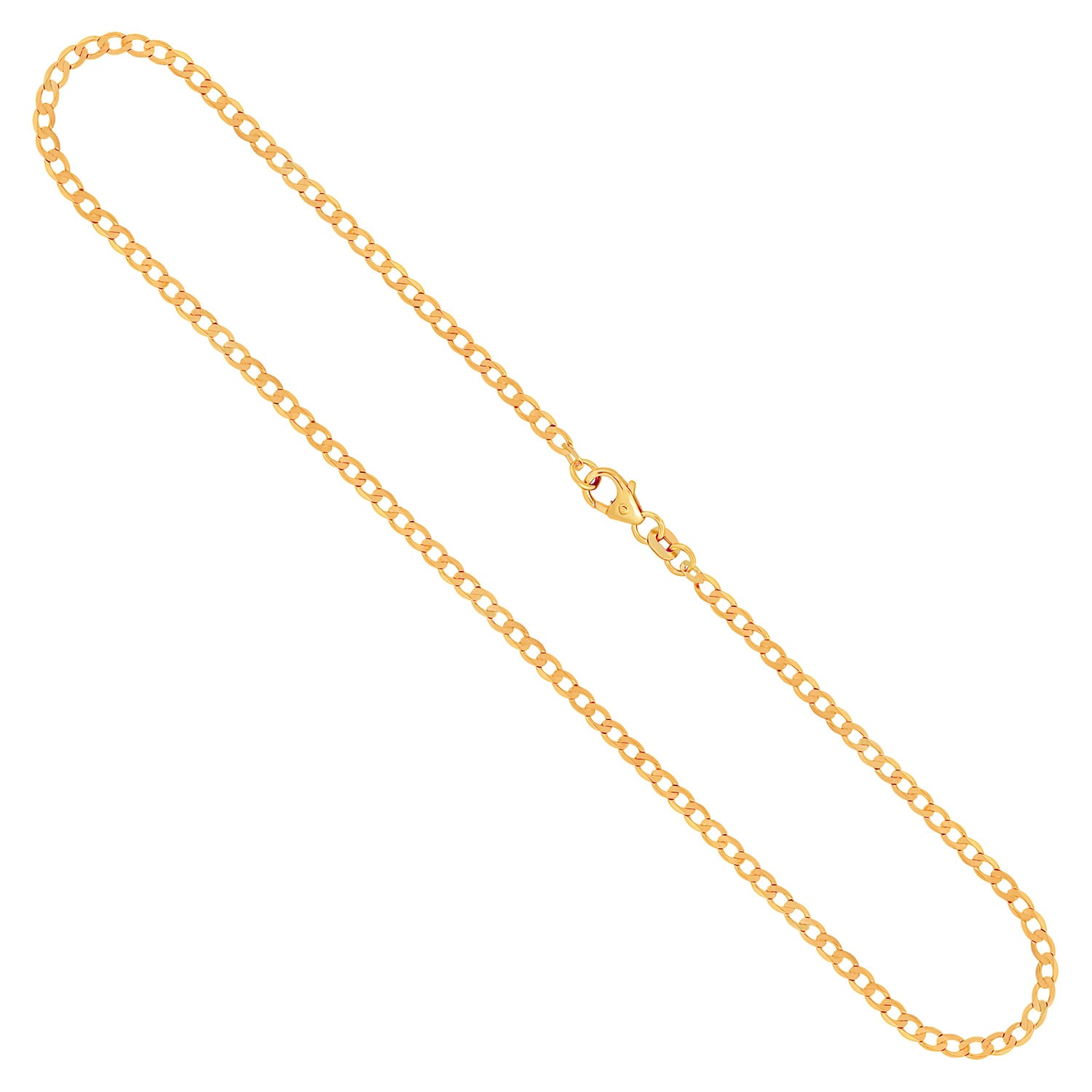 Goldkette als Panzerkette weit in Gelbgold 333 / 8K, 90 cm lang, 2,6 mm breit, Gewicht ca. 6.6 g.