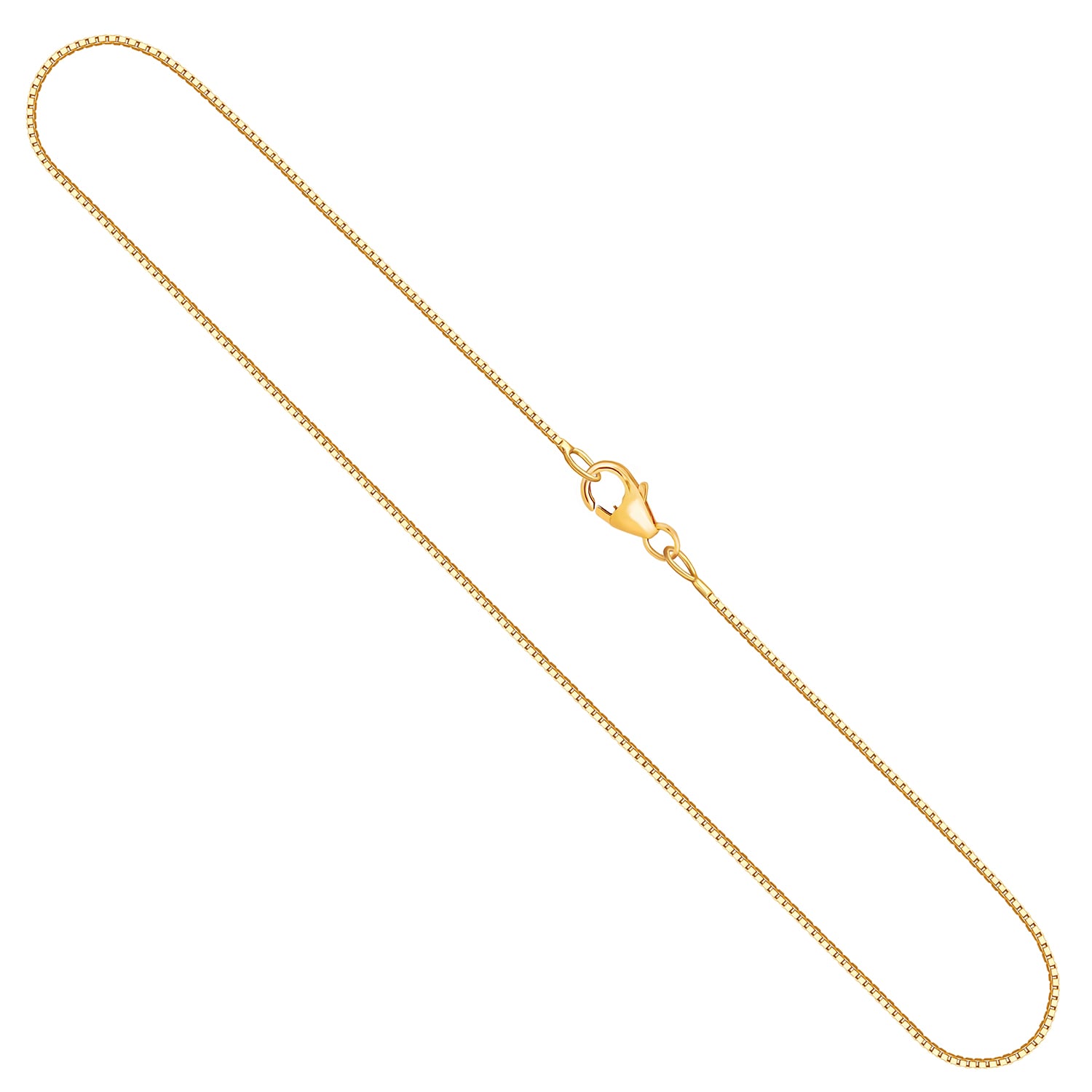 Goldkette als Venezianerkette in Gelbgold 375 / 9K, 50 cm lang, 0,7 mm breit, Gewicht ca. 2 g.