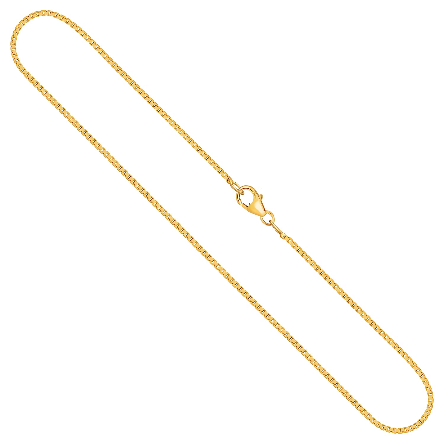 Goldkette als Venezianerkette in Gelbgold 750 / 18K, 45 cm lang, 1,2 mm breit, Gewicht ca. 5.4 g.