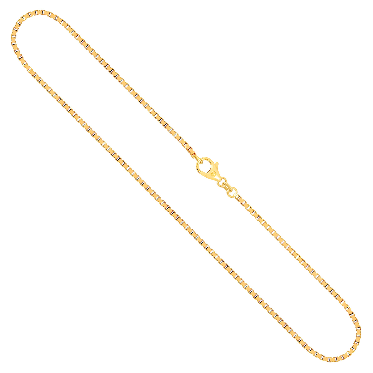 Goldkette als Venezianerkette in Gelbgold 585 / 14K, 55 cm lang, 1,8 mm breit, Gewicht ca. 12.5 g.