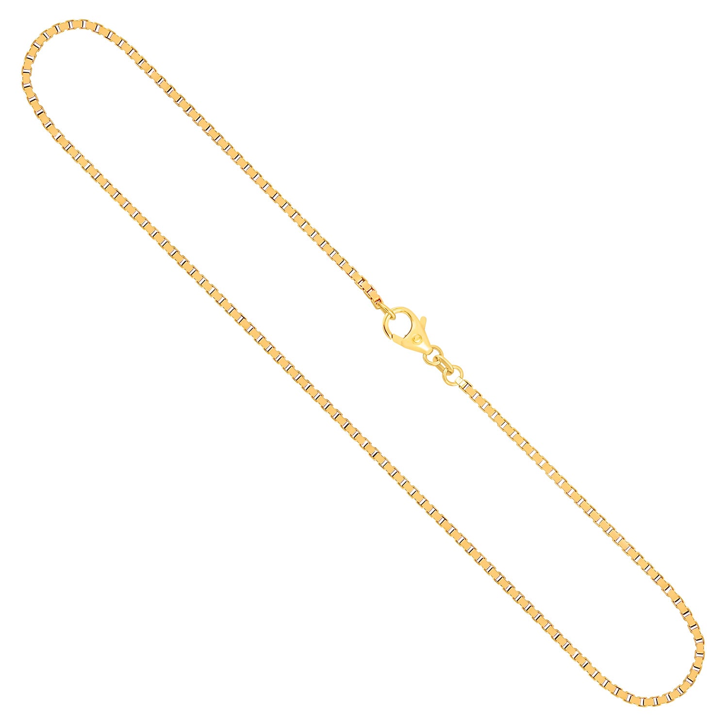 Goldkette als Venezianerkette in Gelbgold 750 / 18K, 50 cm lang, 1,8 mm breit, Gewicht ca. 13.5 g.