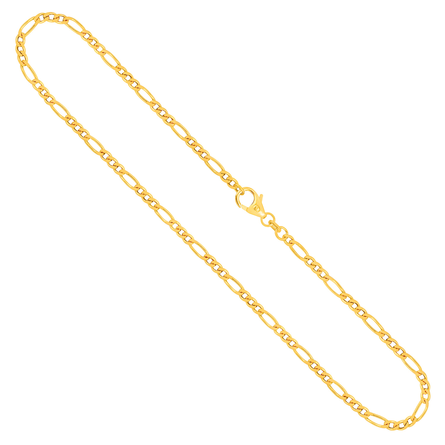 PLANETYS Figaro-Kette 925 Sterling Silber – 18K Vergoldet, 1,5 Mm Breite, Verschiedene Längen