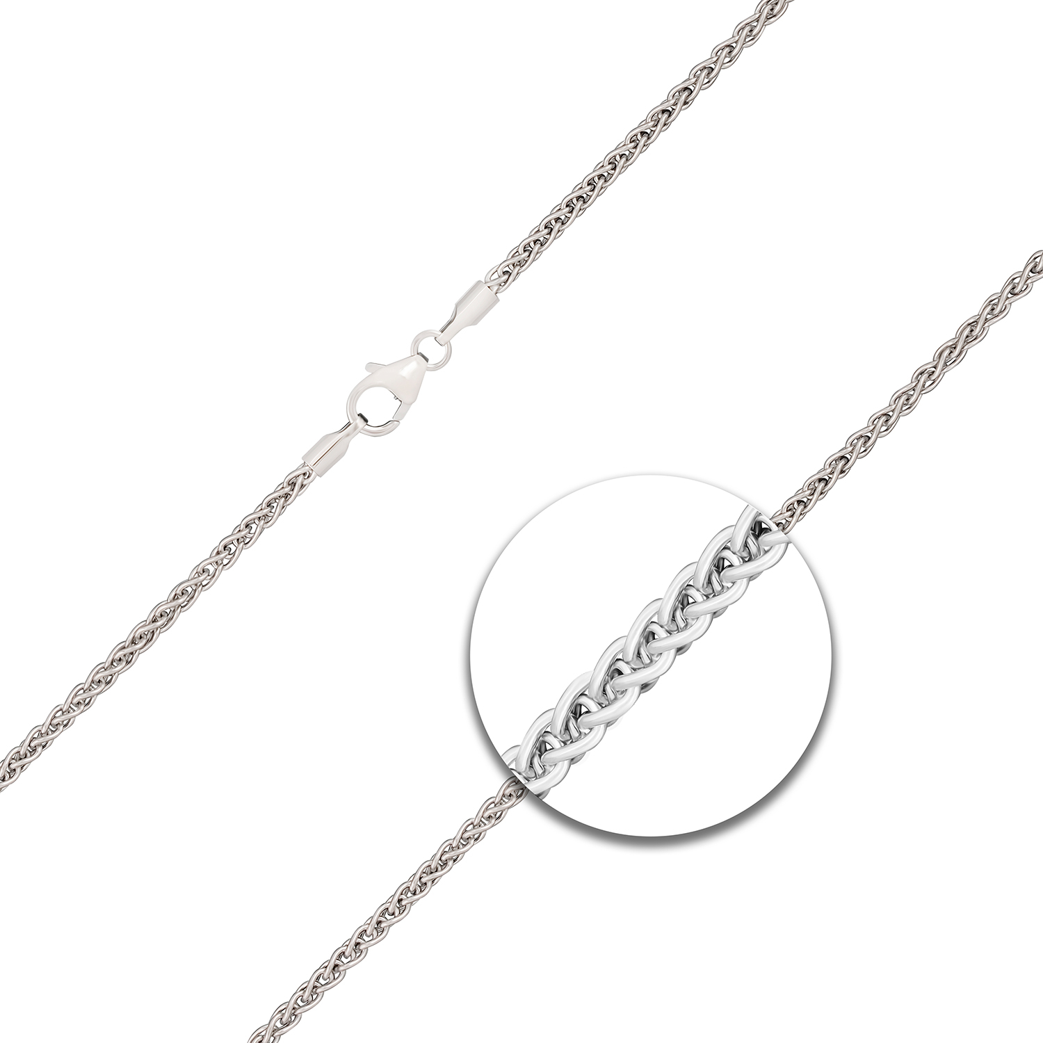Goldkette als Zopfkette aus 585 Weißgold Inspirierend EDELIND
