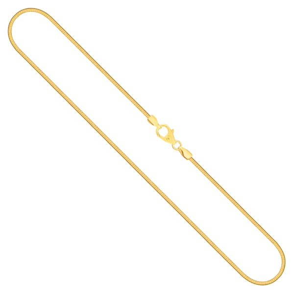 Goldkette als Tondakette in Gelbgold 585 / 14K, 45 cm lang, 1,5 mm breit, Gewicht ca. 10.2 g.