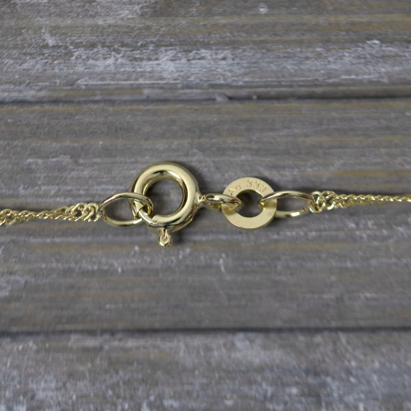 Goldkette als Singapurkette in Gelbgold 333 / 8K, 45 cm lang, 1,4 mm Breit, Gewicht ca. 1,4 g.
