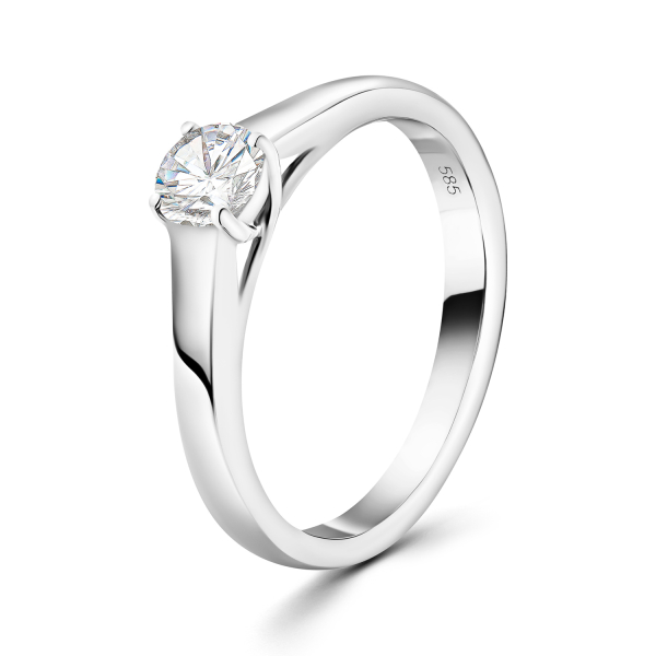 0,40 Karat Diamant Ring Weißgold 585 / 14 Karat
