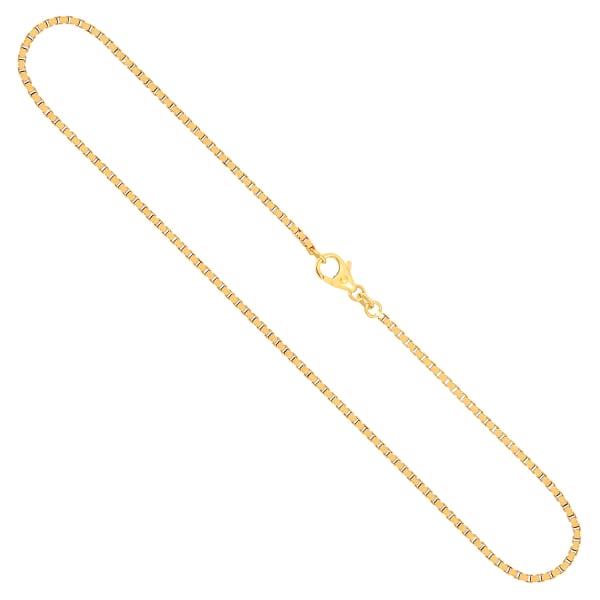 Goldkette als Venezianerkette in Gelbgold 333 / 8K, 45 cm lang, 1,8 mm breit, Gewicht ca. 8.5 g.
