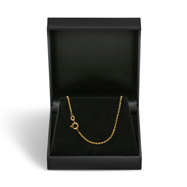 Goldkette als Ankerkette diamantiert in Gelbgold 333 / 8K, 55 cm lang, 1,7 mm breit, Gewicht ca. 4.3 g.