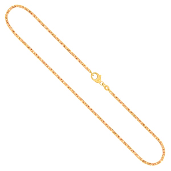 Goldkette als Königskette in Gelbgold 585 / 14K, 50 cm lang, 1,8 mm breit, Gewicht ca. 11.7 g.