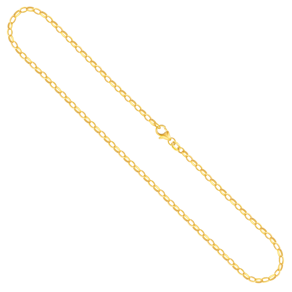 Goldkette als Erbskette in Gelbgold 375 / 9K, 50 cm lang, 2,4 mm breit, Gewicht ca. 4.4 g.
