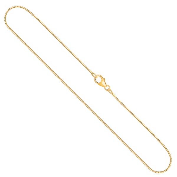 Goldkette als Venezianerkette in Gelbgold 750 / 18K, 40 cm lang, 0,7 mm breit, Gewicht ca. 2.2 g.