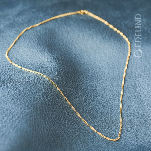 Goldkette als Singapurkette in Gelbgold 333 / 8K, 45 cm lang, 1,4 mm Breit, Gewicht ca. 1,4 g.