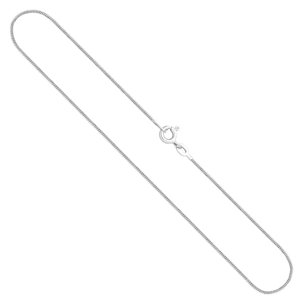 Goldkette als Schlangenkette diamantiert in Weißgold 333 / 8K, 45 cm lang, 0,9 mm breit, Gewicht ca. 3.2 g.
