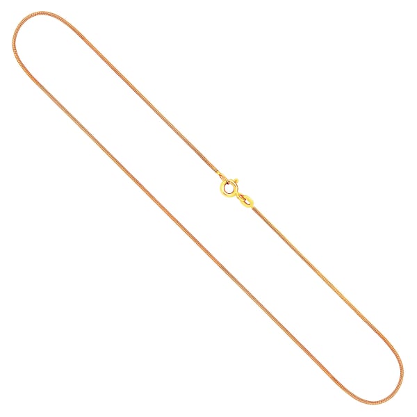 Goldkette als Schlangenkette in Gelbgold 333 / 8K, 40 cm lang, 0,9 mm breit, Gewicht ca. 2.8 g.