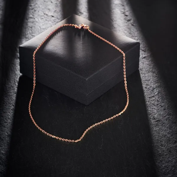 Ankerkette diamantiert Rotgold