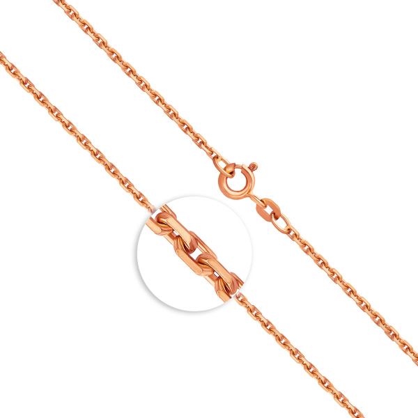 Ankerkette diamantiert Rotgold