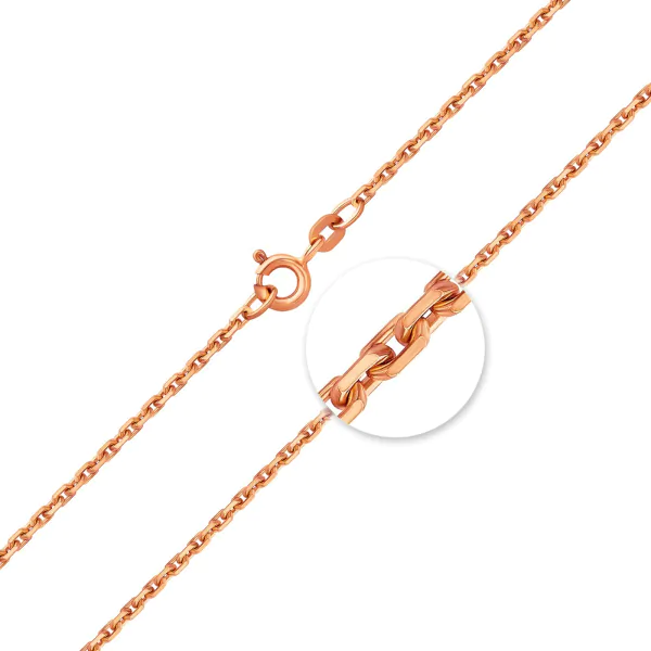 Ankerkette diamantiert Rotgold