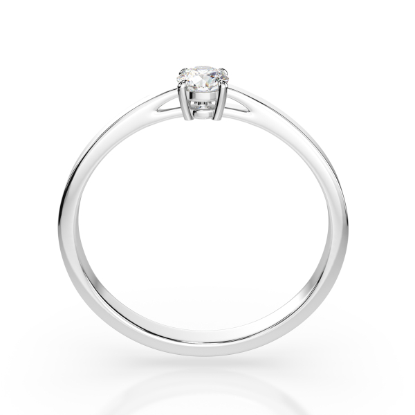 0,20 Karat Diamant Verlobungsring mit 1 Diamanten, Weißgold 585 / 14K, Weite 68 mm, Gewicht ca. 1.5 g.
