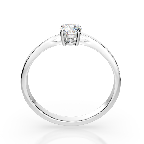 0,30 Karat Diamant Verlobungsring mit 1 Diamanten, Weißgold 585 / 14K, Weite 51 mm, Gewicht ca. 1.55 g.