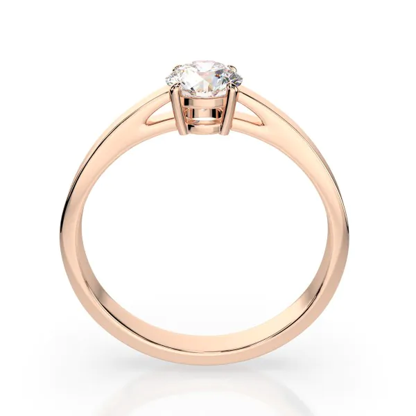 0,5 Karat Diamant Verlobungsring mit 1 Diamanten, Rotgold 585 / 14K