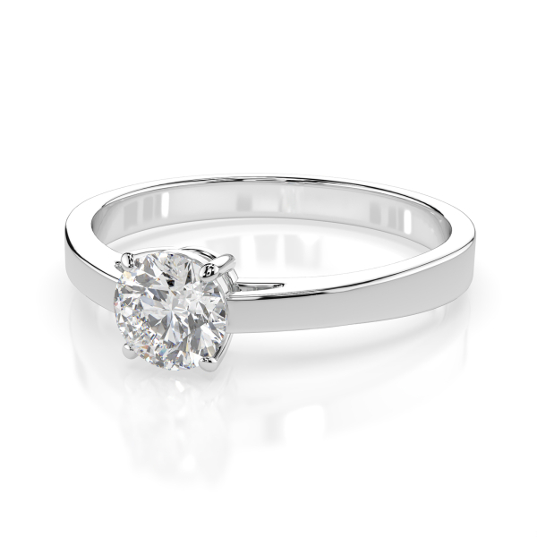 0,5 Karat Diamant Verlobungsring mit 1 Diamanten, Weißgold 585 / 14K, Weite 65 mm, Gewicht ca. 1.95 g.