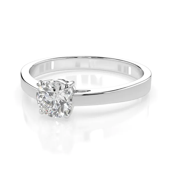 0,5 Karat Diamant Verlobungsring mit 1 Diamanten, Weißgold 585 / 14K