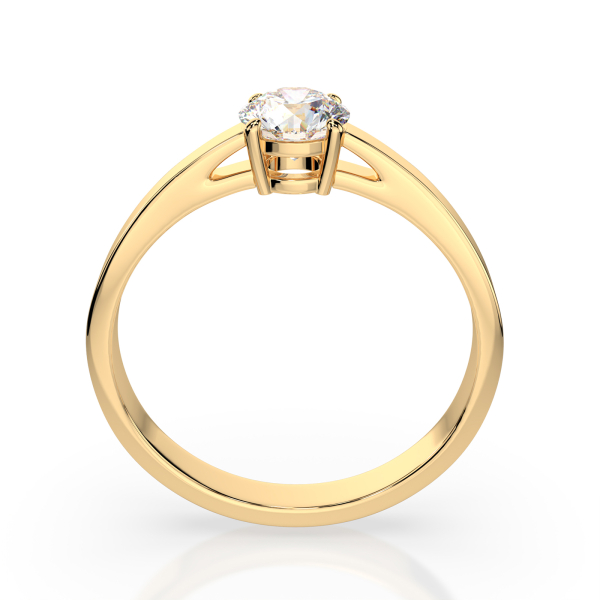 0,5 Karat Diamant Verlobungsring mit 1 Diamanten, Gelbgold 585 / 14K, Gewicht ca. 1.95 g.