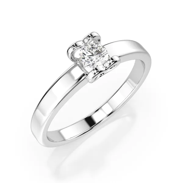 0,15 Karat Diamant Verlobungsring mit 1 Diamanten, Weißgold 585 / 14K, Weite 54 mm, Gewicht ca. 2.0 g.