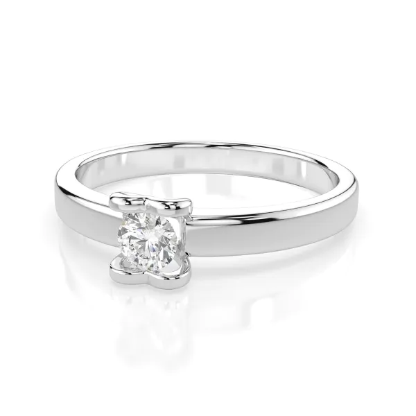 0,15 Karat Diamant Verlobungsring mit 1 Diamanten, Weißgold 585 / 14K