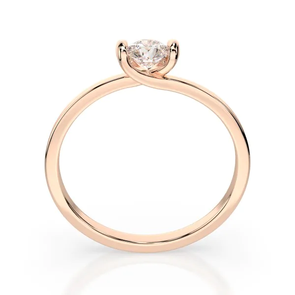 0,15 Karat Diamant Verlobungsring mit 1 Diamanten, Rotgold 585 / 14K