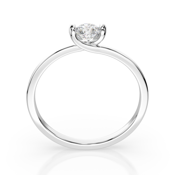 0,15 Karat Diamant Verlobungsring mit 1 Diamanten, Weißgold 585 / 14K, Weite 48 mm, Gewicht ca. 1.4 g.