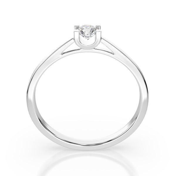 0,15 Karat Diamant Verlobungsring mit 1 Diamanten, Weißgold 585 / 14K, Weite 71 mm, Gewicht ca. 1.6 g.