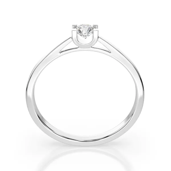 0,15 Karat Diamant Verlobungsring mit 1 Diamanten, Weißgold 585 / 14K