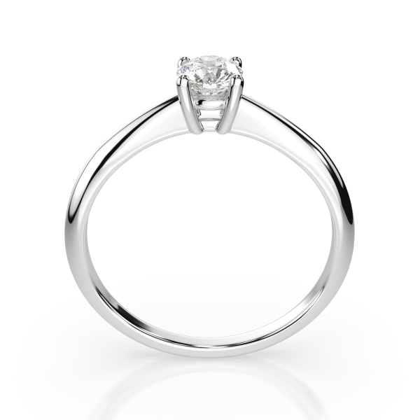 0,20 Karat Diamant Verlobungsring mit 1 Diamanten, Weißgold 585 / 14K, Weite 71 mm, Gewicht ca. 1.7 g.