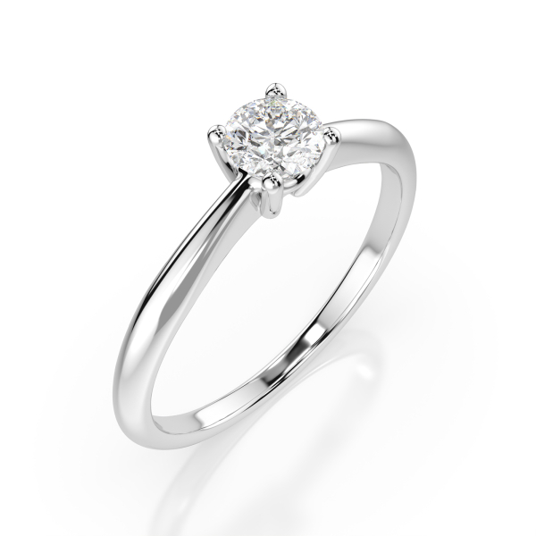 0,20 Karat Diamant Verlobungsring mit 1 Diamanten, Weißgold 585 / 14K, Weite 71 mm, Gewicht ca. 1.7 g.