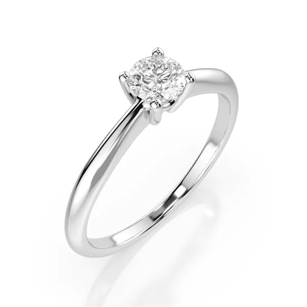 0,20 Karat Diamant Verlobungsring mit 1 Diamanten, Weißgold 585 / 14K, Weite 51 mm, Gewicht ca. 1.7 g.