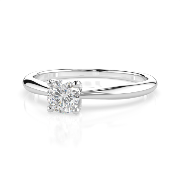 0,30 Karat Diamant Verlobungsring mit 1 Diamanten, Weißgold 585 / 14K, Weite 68 mm, Gewicht ca. 2.0 g.