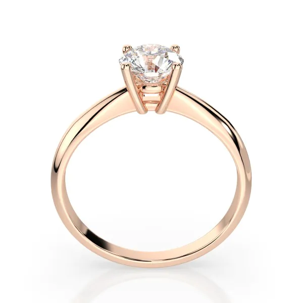 0,40 Karat Diamant Verlobungsring mit 1 Diamanten, Rotgold 585 / 14K