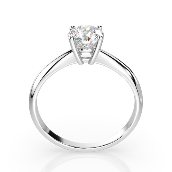 0,40 Karat Diamant Verlobungsring mit 1 Diamanten, Weißgold 585 / 14K, Weite 52 mm, Gewicht ca. 1.7 g.