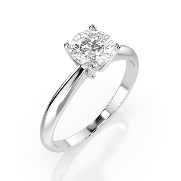 0,40 Karat Diamant Verlobungsring mit 1 Diamanten, Weißgold 585 / 14K, Weite 52 mm, Gewicht ca. 1.7 g.