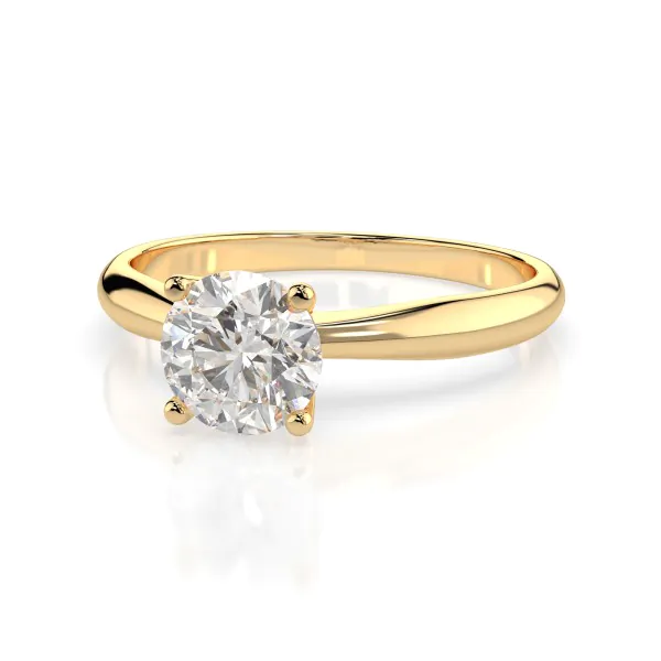 0,5 Karat Diamant Verlobungsring mit 1 Diamanten, Gelbgold 585 / 14K
