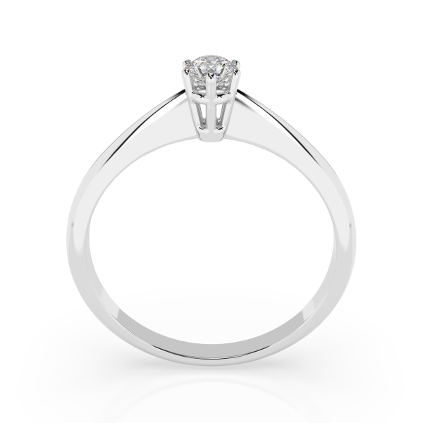 0,10 Karat Diamant Verlobungsring mit 1 Diamanten, Weißgold 585 / 14K, Weite 71 mm, Gewicht ca. 1.25 g.