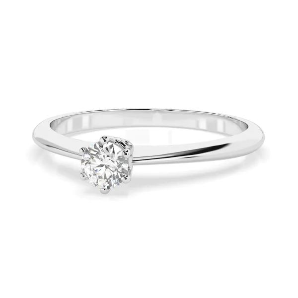 0,10 Karat Diamant Verlobungsring mit 1 Diamanten, Weißgold 585 / 14K