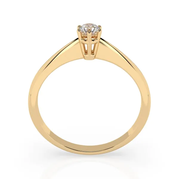 0,15 Karat Diamant Verlobungsring mit 1 Diamanten, Gelbgold 585 / 14K