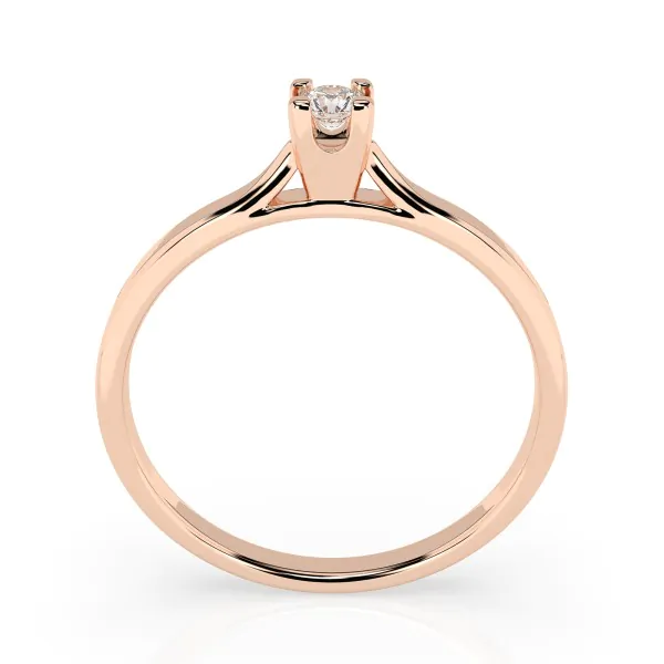 0,06 Karat Diamant Verlobungsring mit 1 Diamanten, Rotgold 585 / 14K