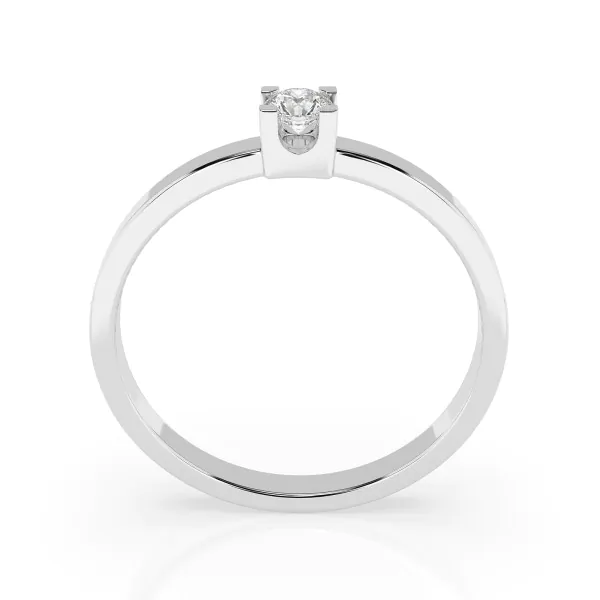 0,10 Karat Diamant Verlobungsring mit 1 Diamanten, Weißgold 585 / 14K