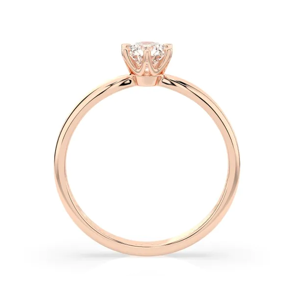 0,30 Karat Diamant Verlobungsring mit 1 Diamanten, Rotgold 585 / 14K