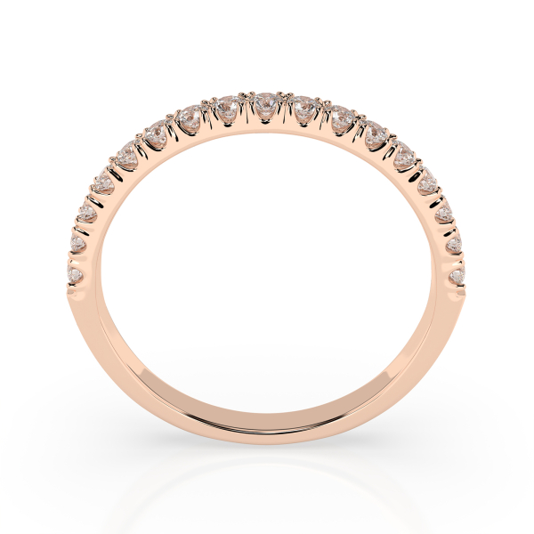 0,34 Karat Diamant Verlobungsring mit 17 Diamanten, Rotgold 585 / 14K, Weite 54 mm, Gewicht ca. 1.4 g.