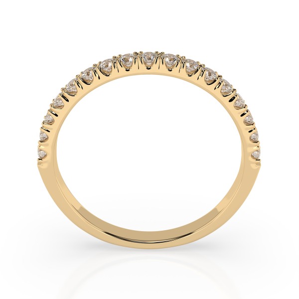 0,34 Karat Diamant Verlobungsring mit 17 Diamanten, Gelbgold 585 / 14K, Weite 54 mm, Gewicht ca. 1.4 g.